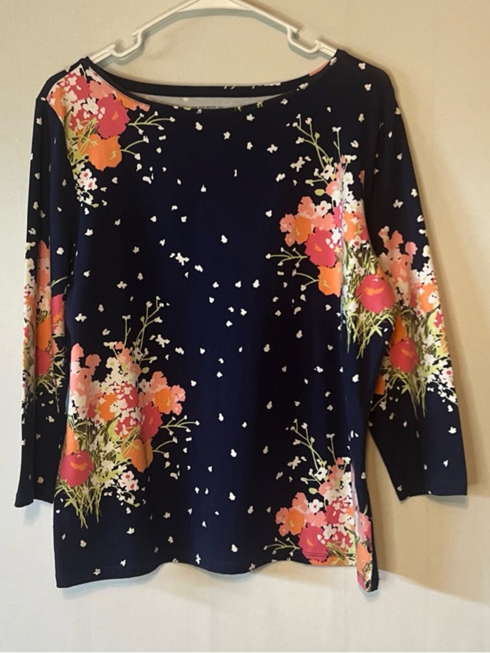 Tee by Talbots 3/4 Sleeve Cotton Blend Stretch Top Blouse Size XLP.